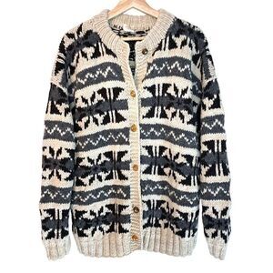 Knit Cowichan Sweater made in Equador 
100% Wool